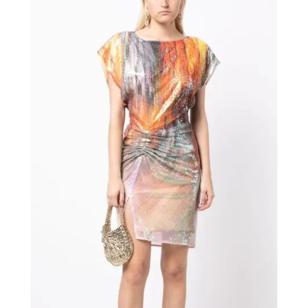 ITMFL In the Mood for Love NEW Tollero Orange Sequin Mini Party Cocktail Dress